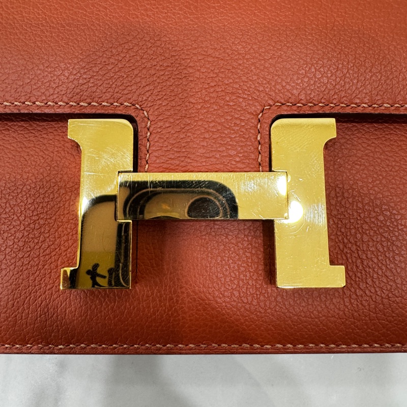 JK國際二手精品✨Hermes康康mini J9/內裏蜜桃粉-7