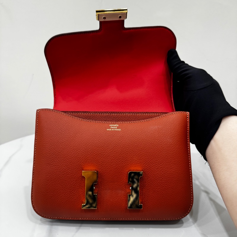 JK國際二手精品✨Hermes康康mini J9/內裏蜜桃粉-8