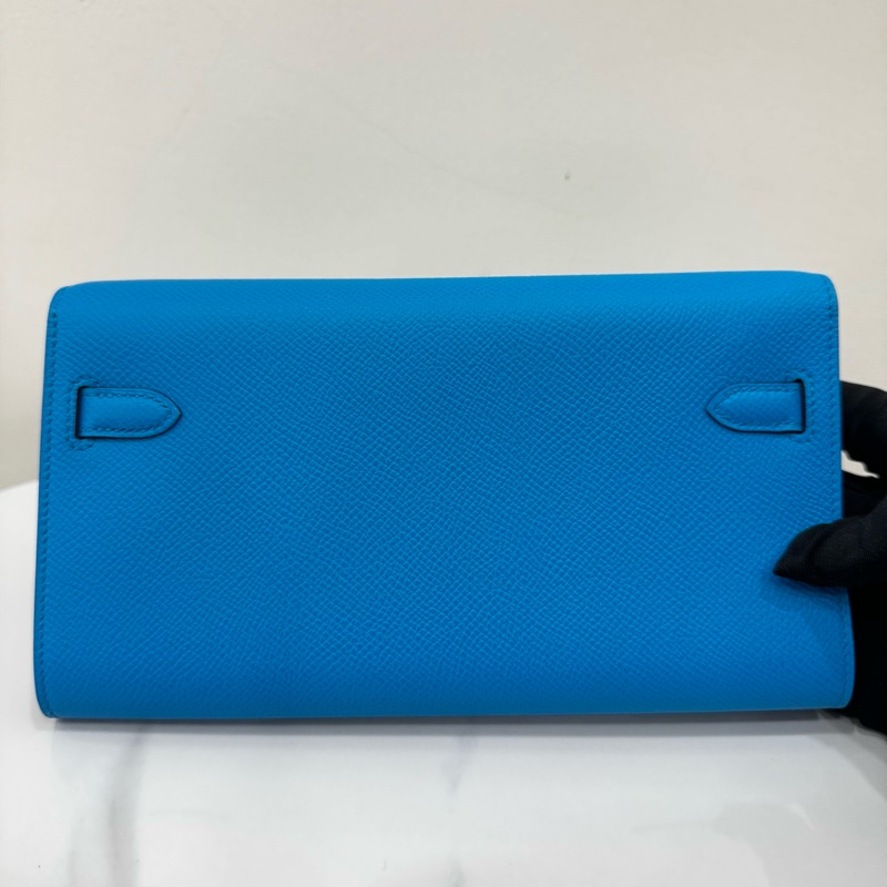 JK國際二手精品✨ Hermes Kelly to go 藍色金扣-3