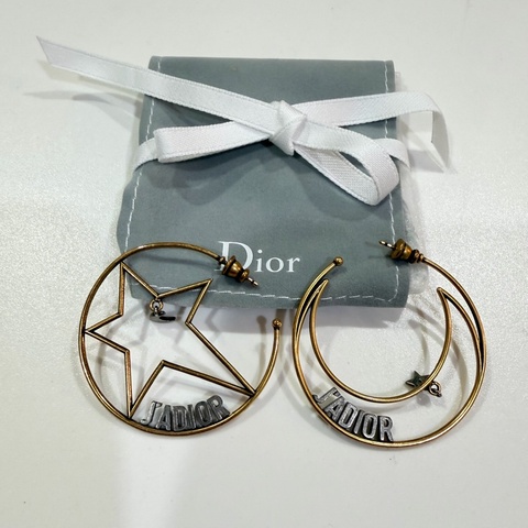 Dior 星星月亮耳環