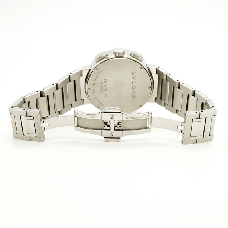 寶格麗 BB42SLCH 銀色錶盤男士腕錶-3