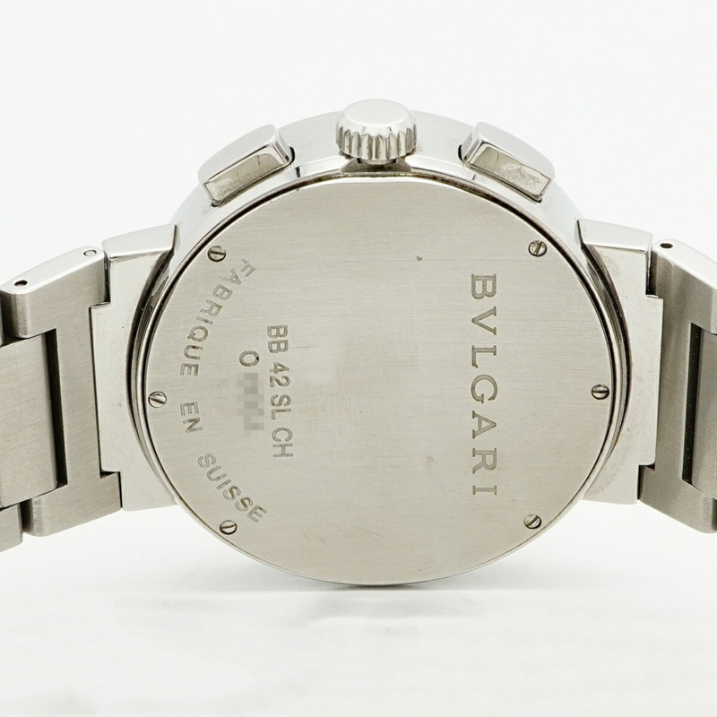 寶格麗 BB42SLCH 銀色錶盤男士腕錶-4
