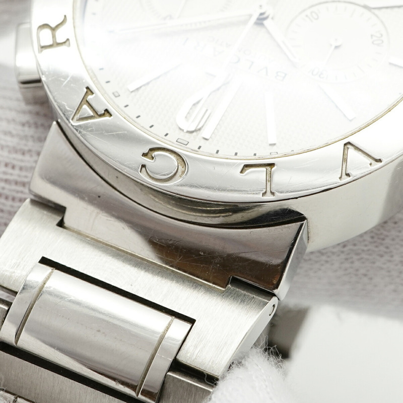 寶格麗 BB42SLCH 銀色錶盤男士腕錶-6