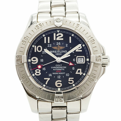百年靈 Colt GMT A32350 黑色錶盤男士腕錶