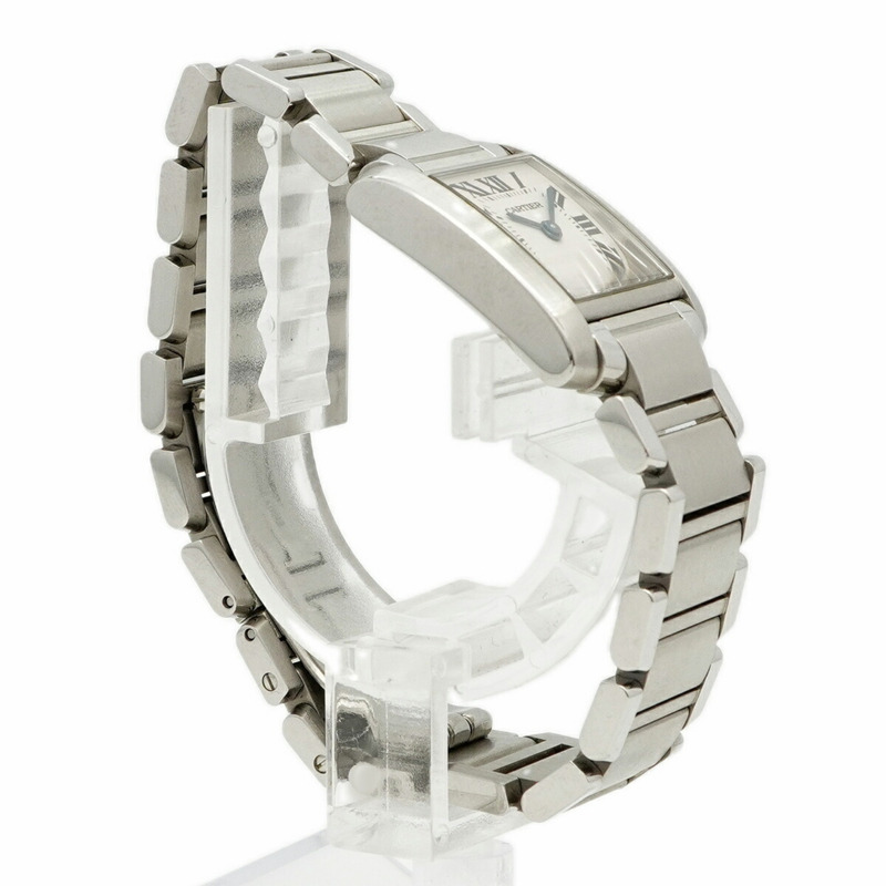 卡地亞 Tank Française SM W51008Q3 象牙色錶盤女士腕錶-2