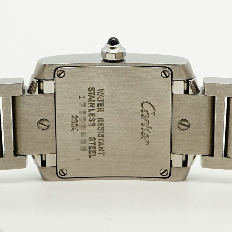 卡地亞 Tank Française SM W51008Q3 象牙色錶盤女士腕錶-4