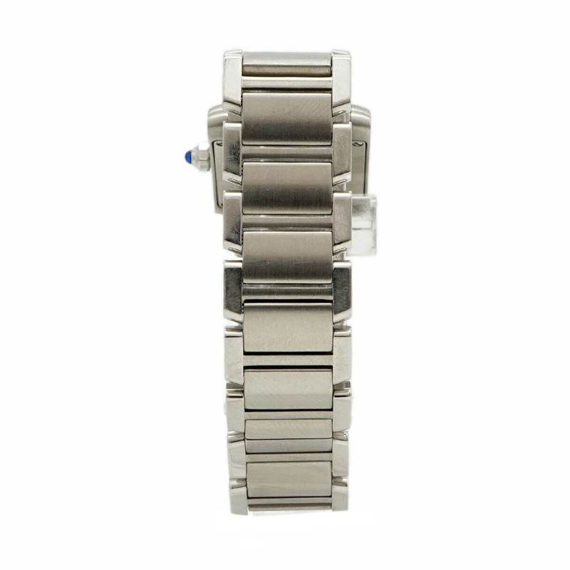 卡地亞 Tank Française SM W51008Q3 象牙色錶盤女士腕錶-7