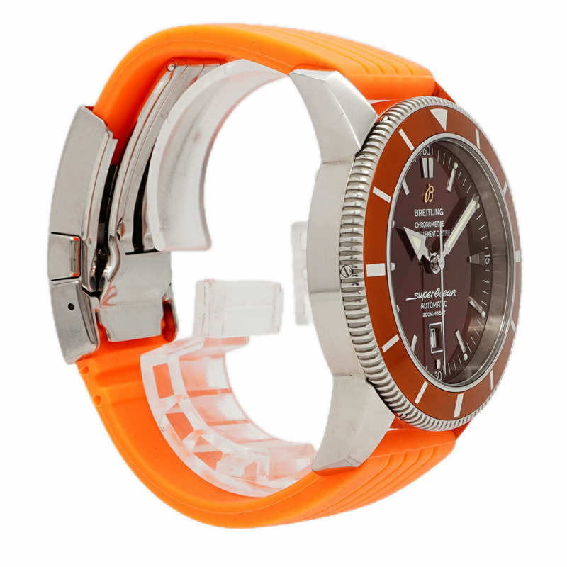 百年靈超級海洋 A17320 橘色錶盤男士手錶-2