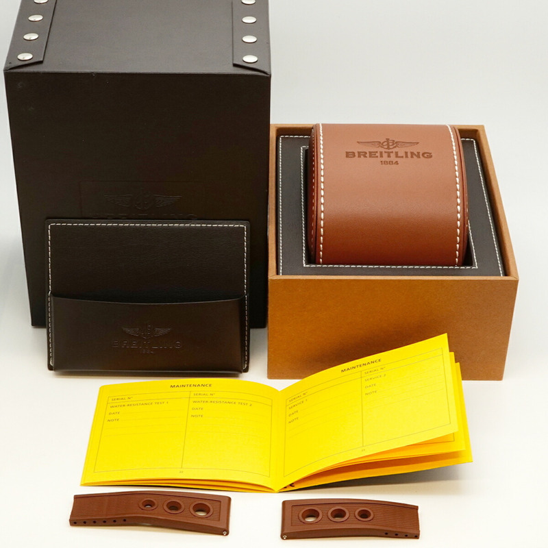 百年靈超級海洋 A17320 橘色錶盤男士手錶-8