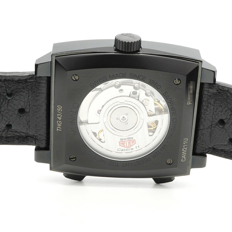 TAG Heuer 豪雅摩納哥 CAW211U 象牙色錶盤男士腕錶-4