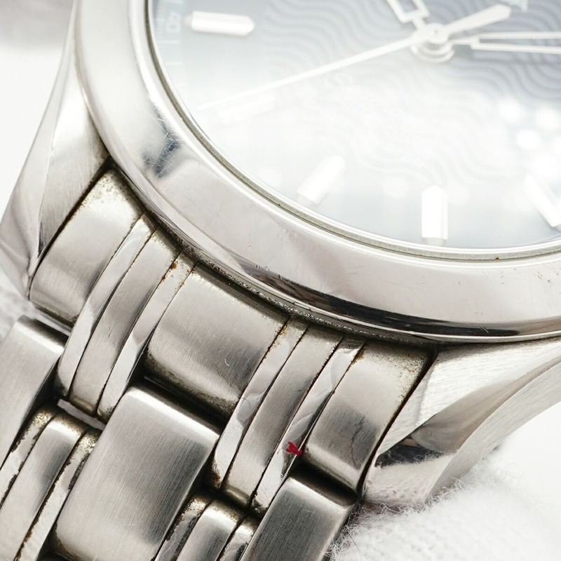 歐米茄海馬系列 2501.81 藍色錶盤男士腕錶-6