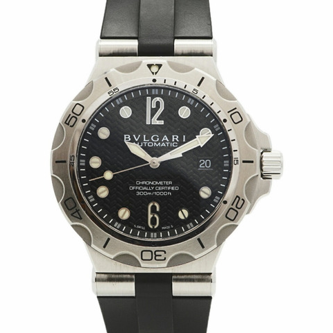 寶格麗 Diagono Professional Scuba Aqua DP42SSD 黑色錶盤男士腕錶