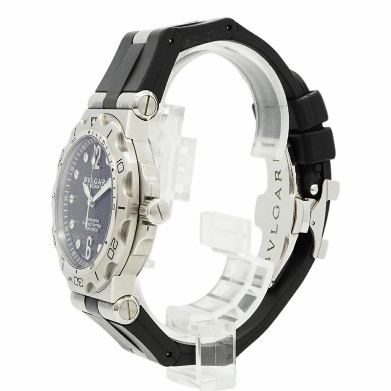 寶格麗 Diagono Professional Scuba Aqua DP42SSD 黑色錶盤男士腕錶-1