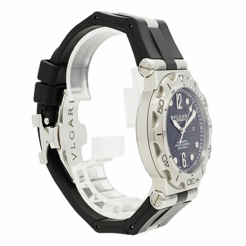 寶格麗 Diagono Professional Scuba Aqua DP42SSD 黑色錶盤男士腕錶-2