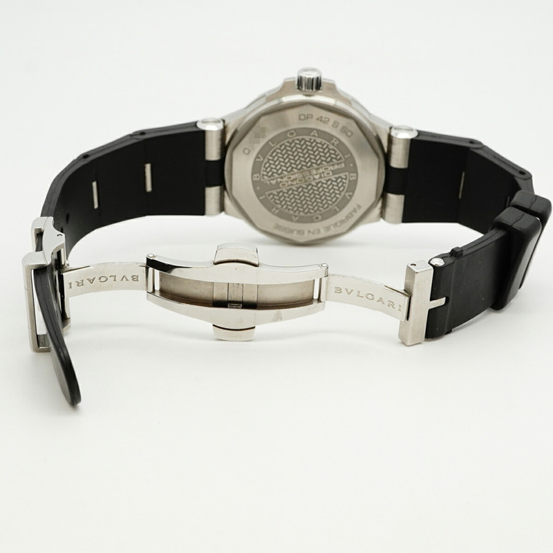 寶格麗 Diagono Professional Scuba Aqua DP42SSD 黑色錶盤男士腕錶-3