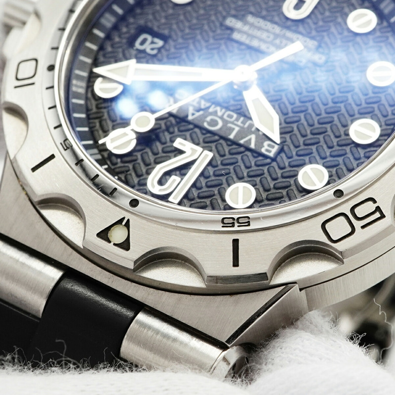 寶格麗 Diagono Professional Scuba Aqua DP42SSD 黑色錶盤男士腕錶-5