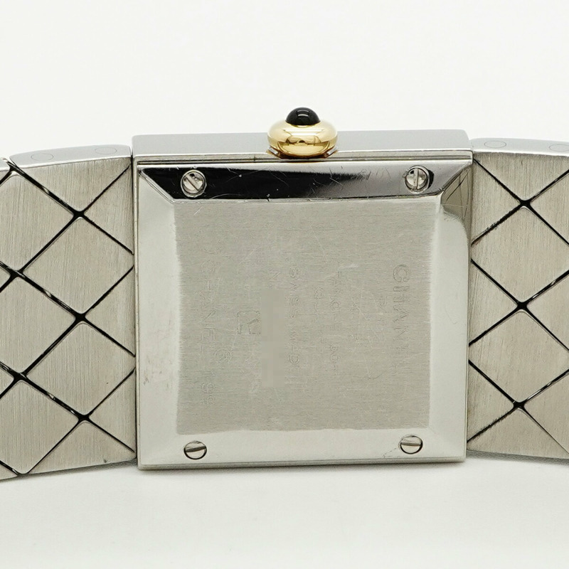 香奈兒 Matelassé H0475 黑色錶盤小姐腕錶-4