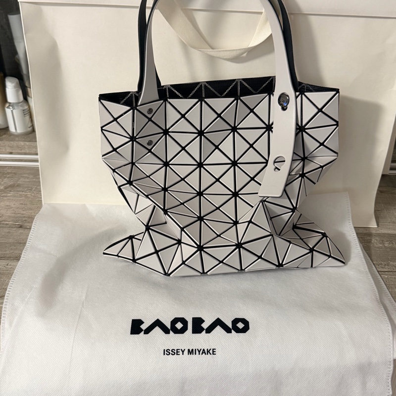 BAO BAO ISSEY MIYAKE 皮質菱格S托特包-0