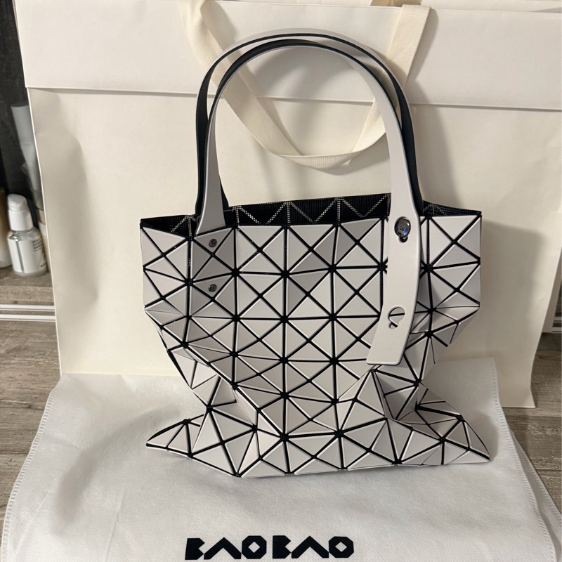 BAO BAO ISSEY MIYAKE 皮質菱格S托特包-5