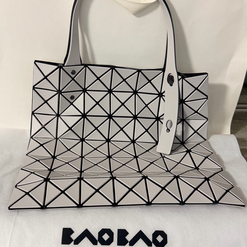 BAO BAO ISSEY MIYAKE 皮質菱格S托特包-11