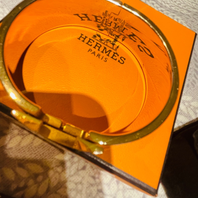 Hermès 愛馬仕 Clic Clac H琺瑯寬版手環PM 有盒-1