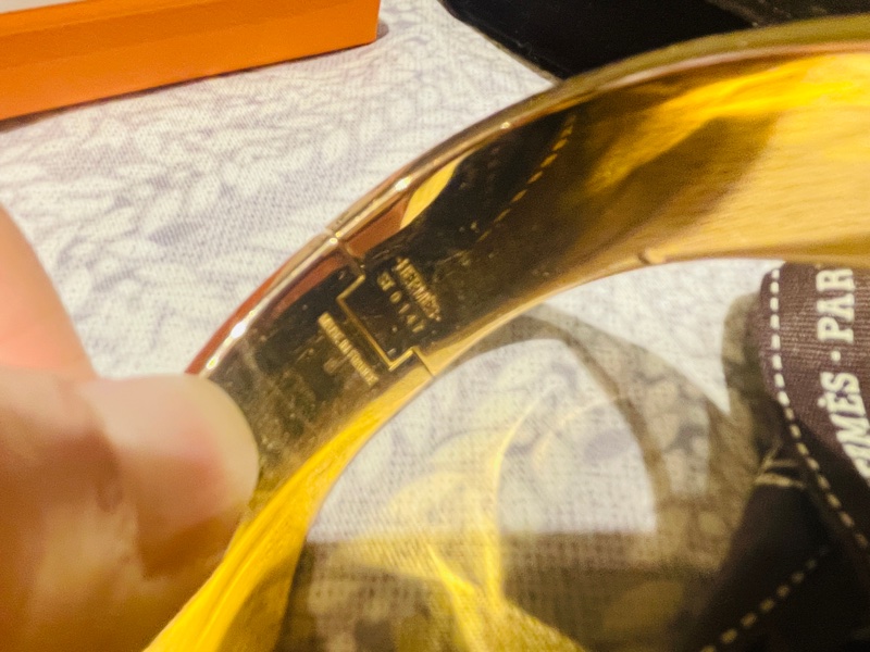 Hermès 愛馬仕 Clic Clac H琺瑯寬版手環PM 有盒-4