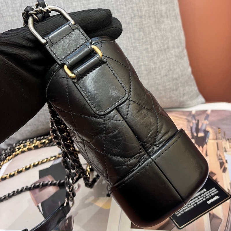 Chanel香奈兒黑金流浪小號 25開有卡 底長20 55xx25-2