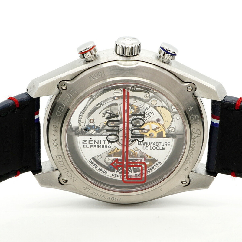 真力時 Chronomaster 1969 工具自動腕錶 03.2046.4061 灰色錶盤男士腕錶-4