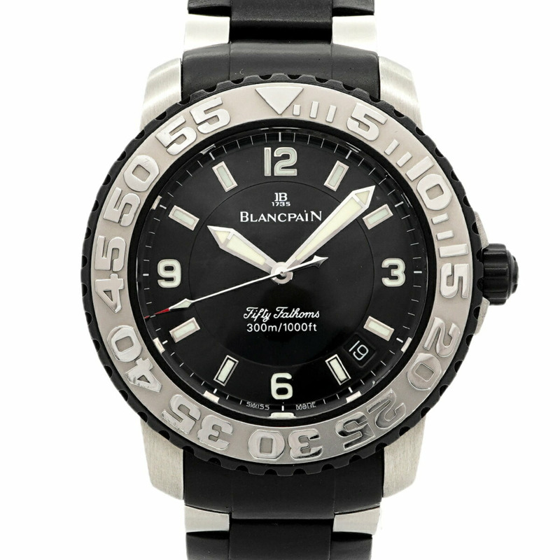 寶珀五十噚系列 2200-6530-66 黑色錶盤男士腕錶-0