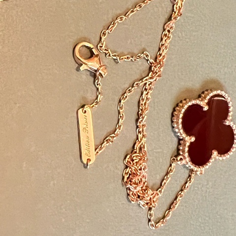 Vca梵克雅寶兩釐米紅花限量項鏈