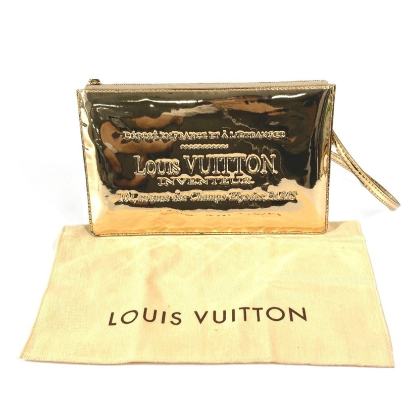 路易威登 M95278 Monogram Miroir Pochette Plat 手提包/肩背包/手拿包 2-Way 皮革 男女 金色-10