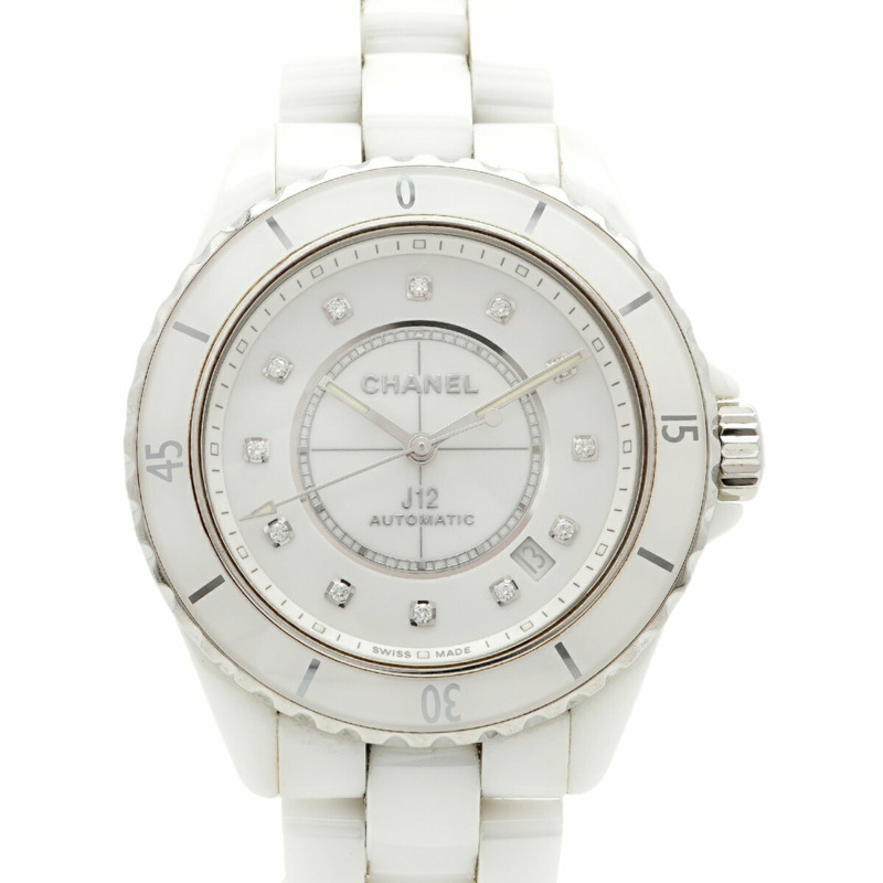 香奈兒 J12 H5705 白色錶盤男士腕錶-0
