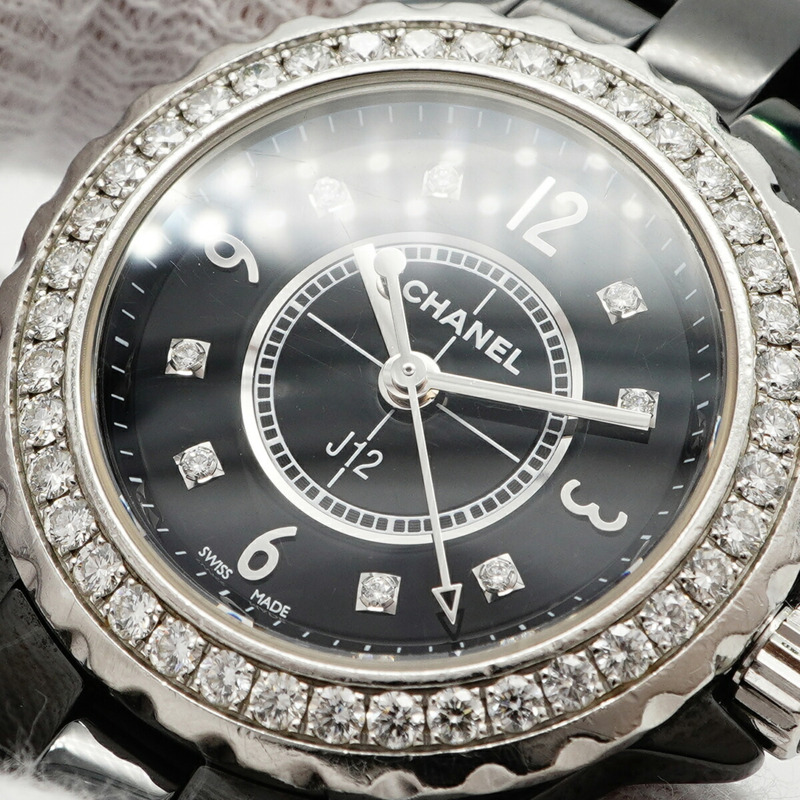 香奈兒 J12 H2571 黑色錶盤小姐腕錶-6