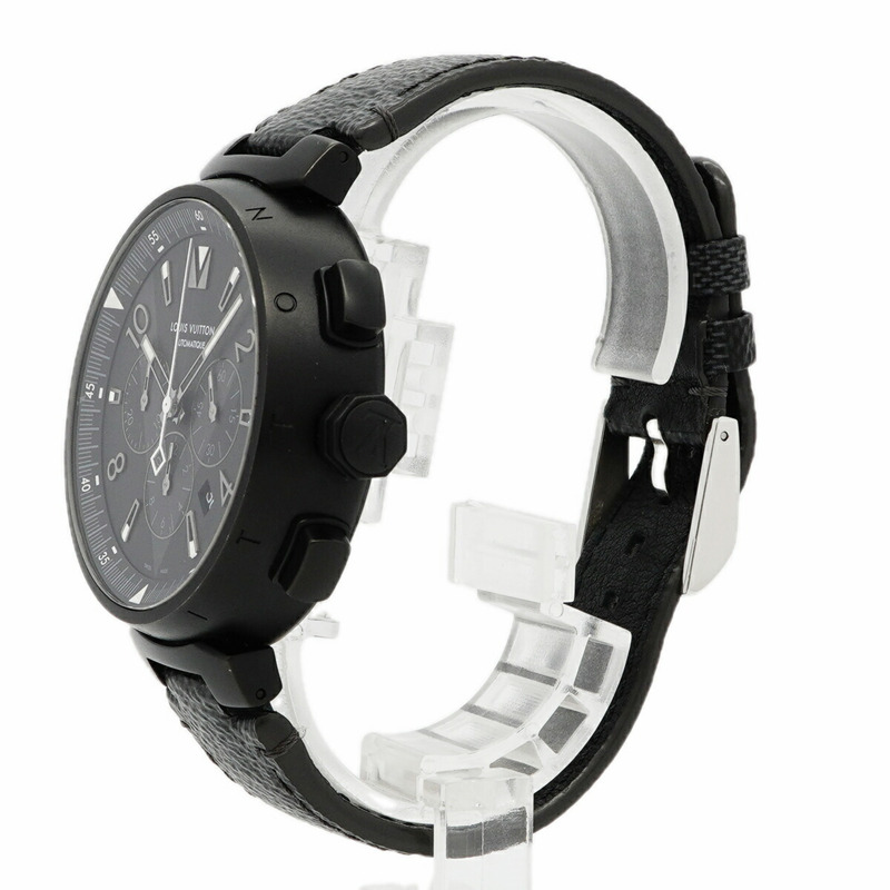 路易威登 Tambour Q1A62 黑色錶盤男士腕錶-1