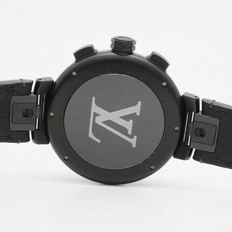 路易威登 Tambour Q1A62 黑色錶盤男士腕錶-4