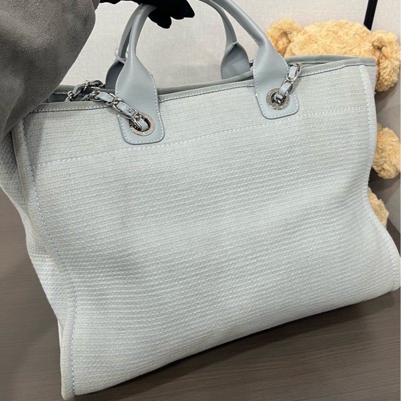 Chanel/香奈兒 baby藍沙灘包 22年芯片 39*30 🈚附件-1