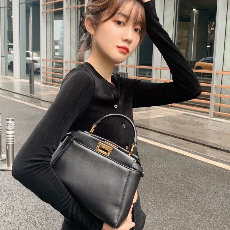 ️Fendi peekaboo小號 23*14*10 98新 配件塵袋-0