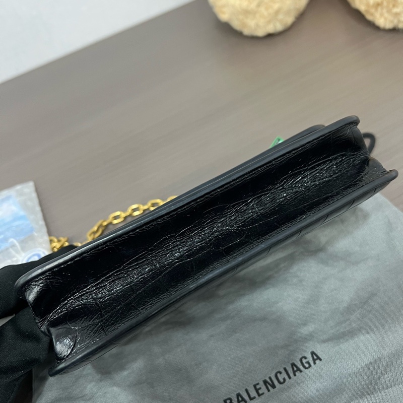 巴黎世家/Balenciaga  黑色鰐壓紋wow 附件：塵袋-4