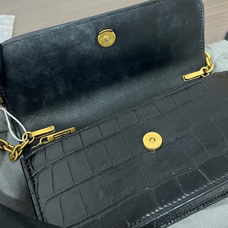 巴黎世家/Balenciaga  黑色鰐壓紋wow 附件：塵袋-5