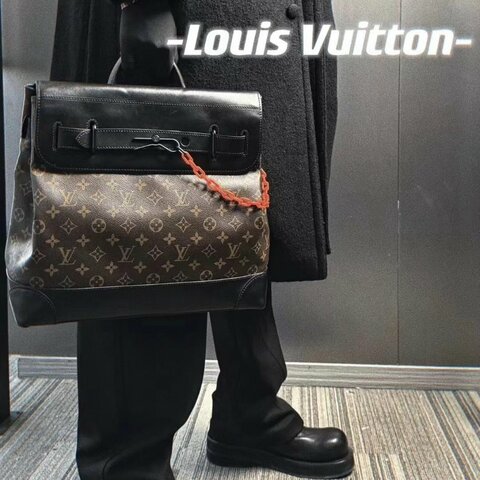 LV 19ss virgil steamer 老花手提斜背包 39*38*15 99 新配件塵袋