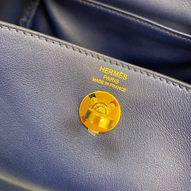 🌈Hermes💙Mini Lindy一代💙寶石藍金扣🌈全套有單🌈98新🌟Swift皮🌟minilindy一代🌟minilindy🌟lindy🌟愛馬仕🌟-2