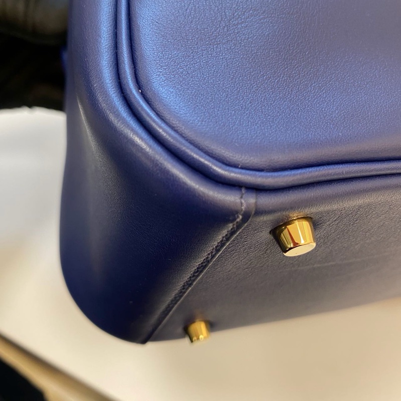 🌈Hermes💙Mini Lindy一代💙寶石藍金扣🌈全套有單🌈98新🌟Swift皮🌟minilindy一代🌟minilindy🌟lindy🌟愛馬仕🌟-7