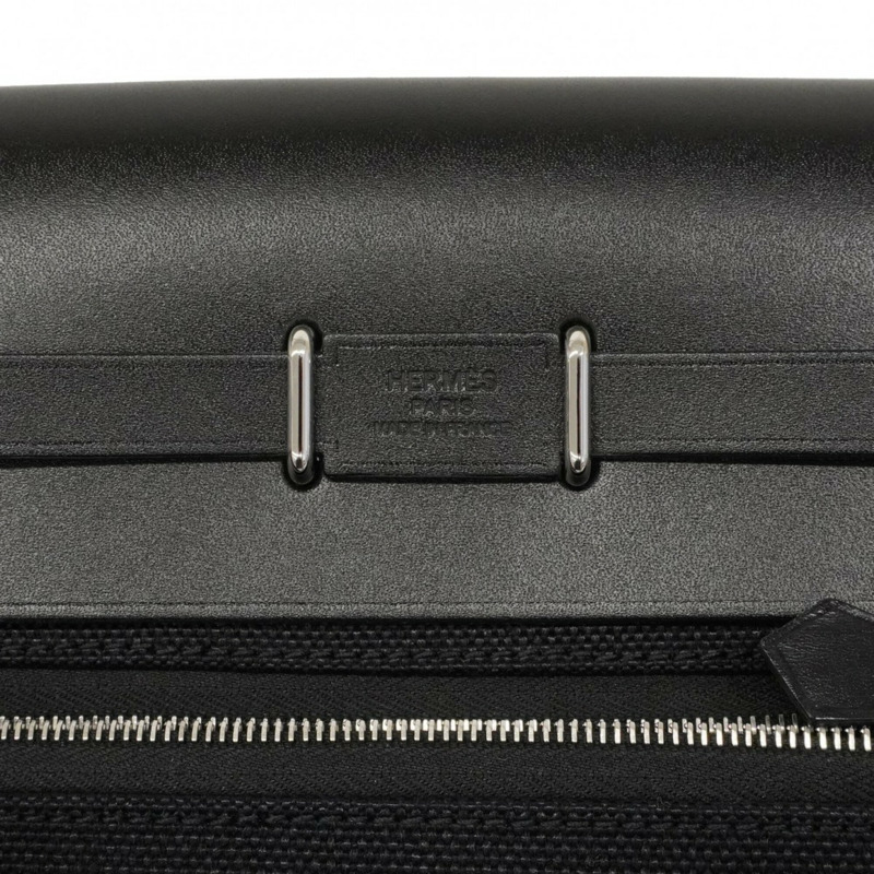 愛馬仕 Herbag Zip Mini Toile Officier 黑色 K 印章女士單肩包-4