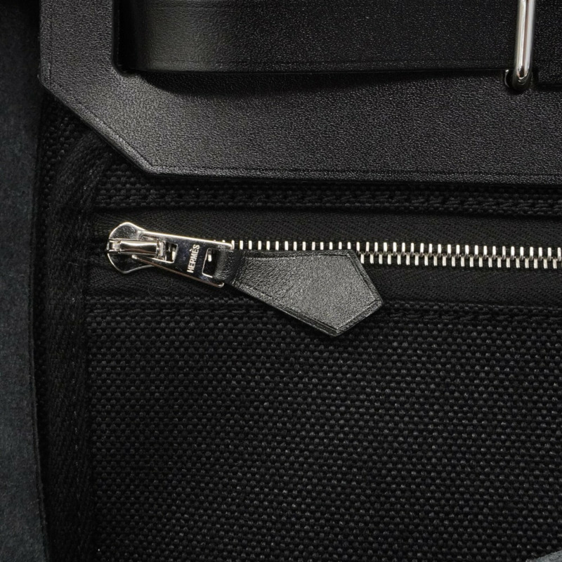 愛馬仕 Herbag Zip Mini Toile Officier 黑色 K 印章女士單肩包-7