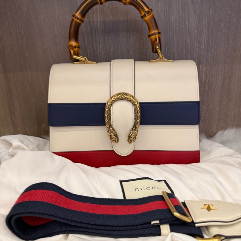 Gucci/古馳 酒神竹節包 黑標022 附件:塵袋-0