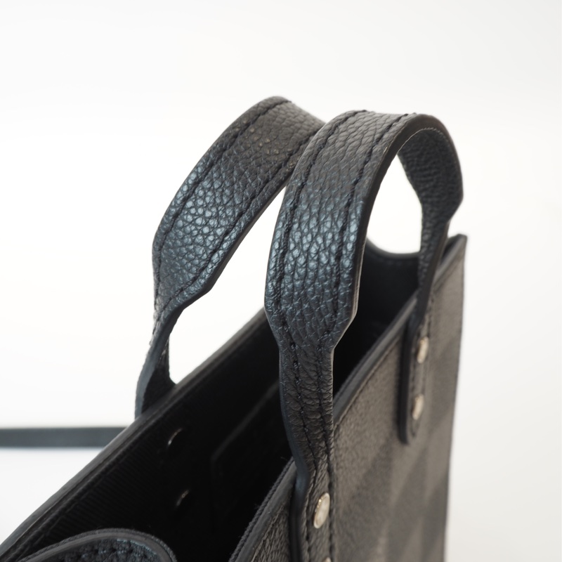 LV日落系列棋盤格琴譜斜背包-2