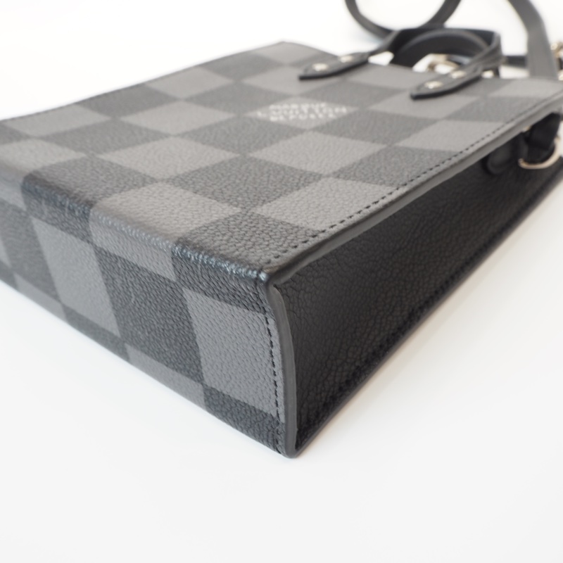 LV日落系列棋盤格琴譜斜背包-12