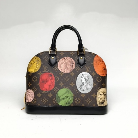 LOUIS VUITTON 圖案PVC晶片Alma小號盧浮宮限定