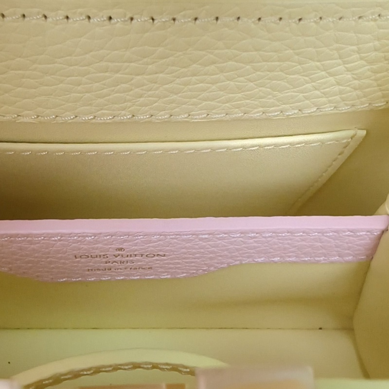 LOUIS VUITTON CapucinesMini21黃色牛皮金扣晶片-5