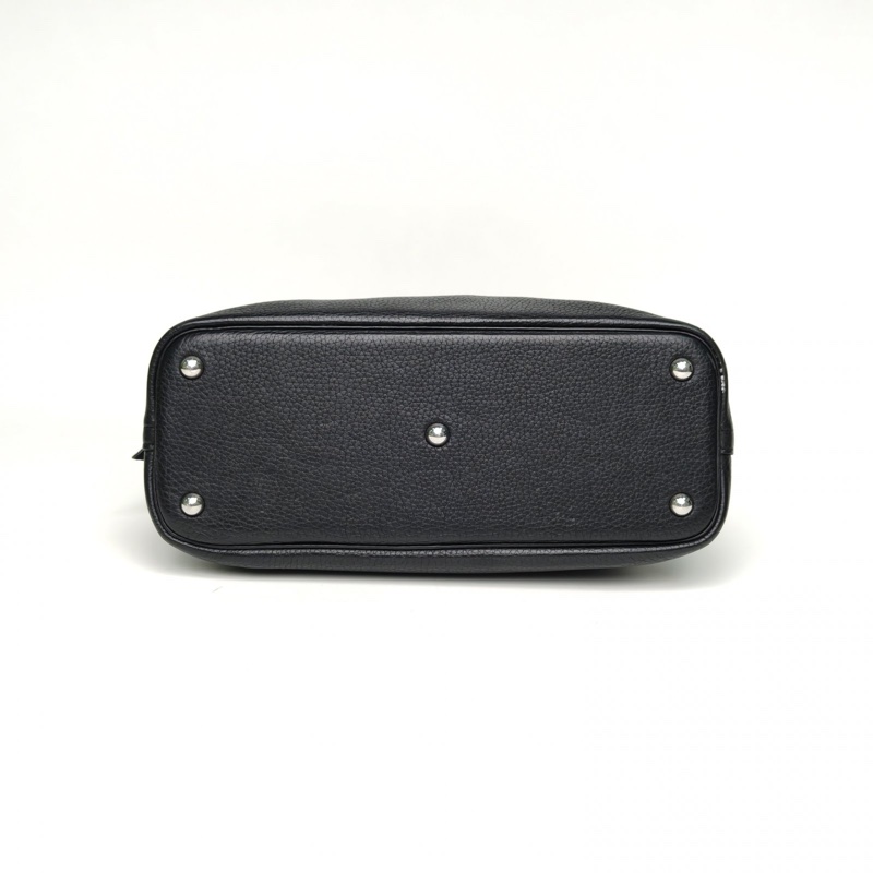 HERMES Bolide保齡球包31黑色TC皮X刻銀扣-3